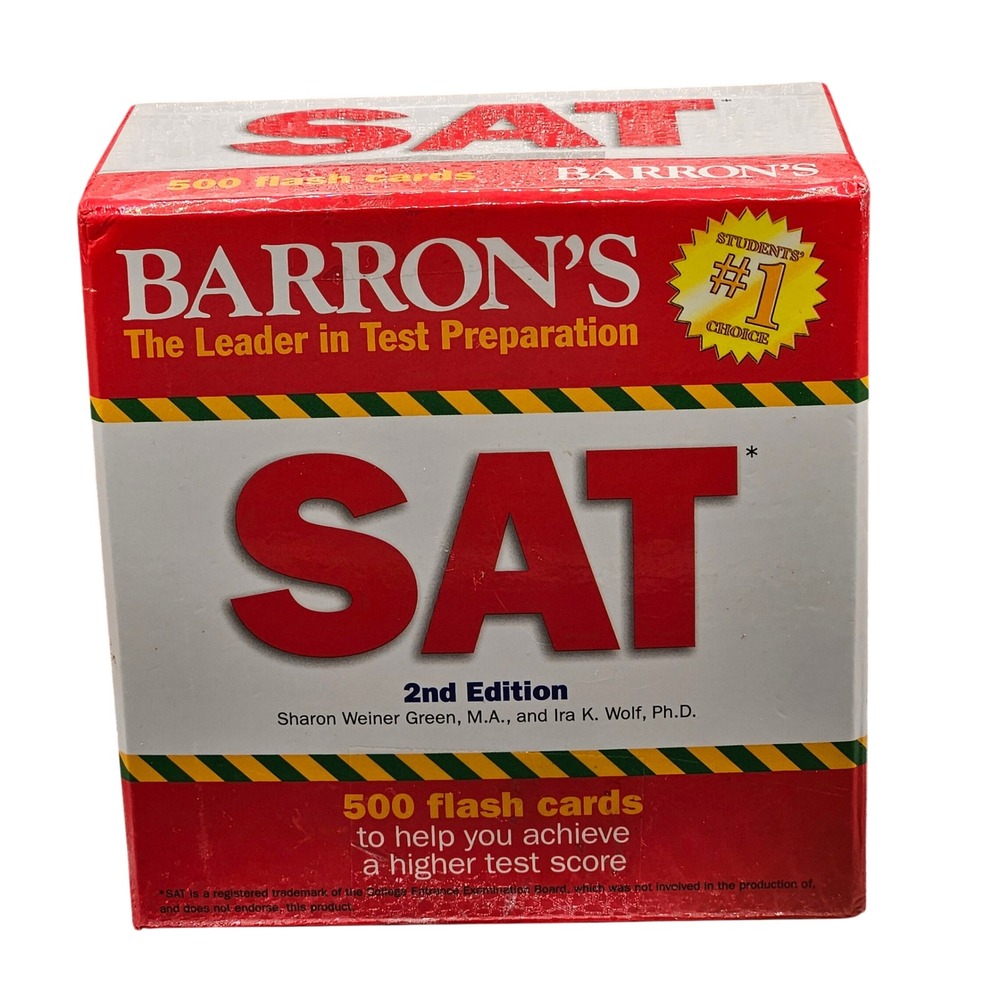 Barron's SAT Flash Cards 2nd Edition 500 Cards Math‎ Grammar Vocabulary 2011